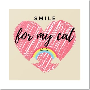 Smile for my cat Posters and Art